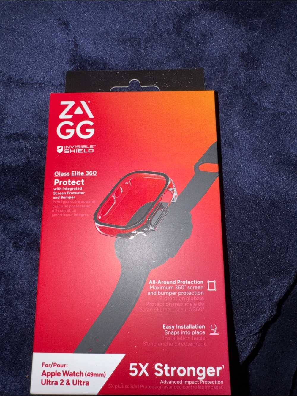 ZAGG Glass Elite 360 Protective Case for Apple Watch – Black